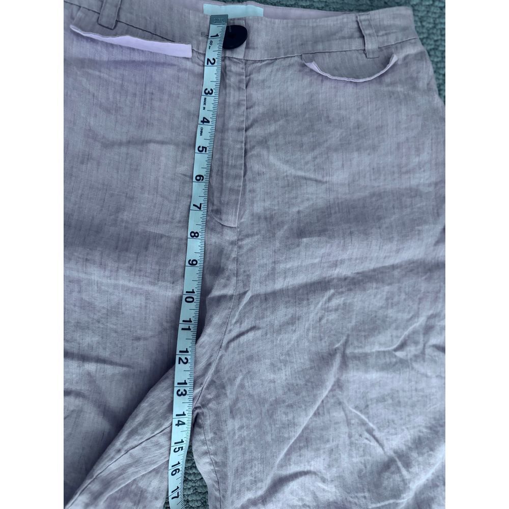 Wide Leg Linen-Blend Pants in Lavender - Picture 9 of 11